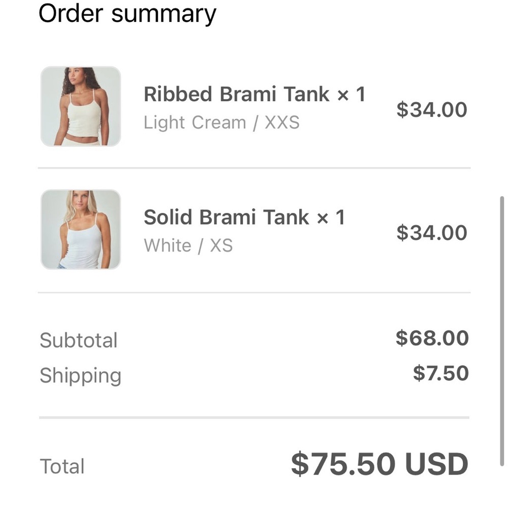 Solid Brami Tank - White - Picture 2 of 3